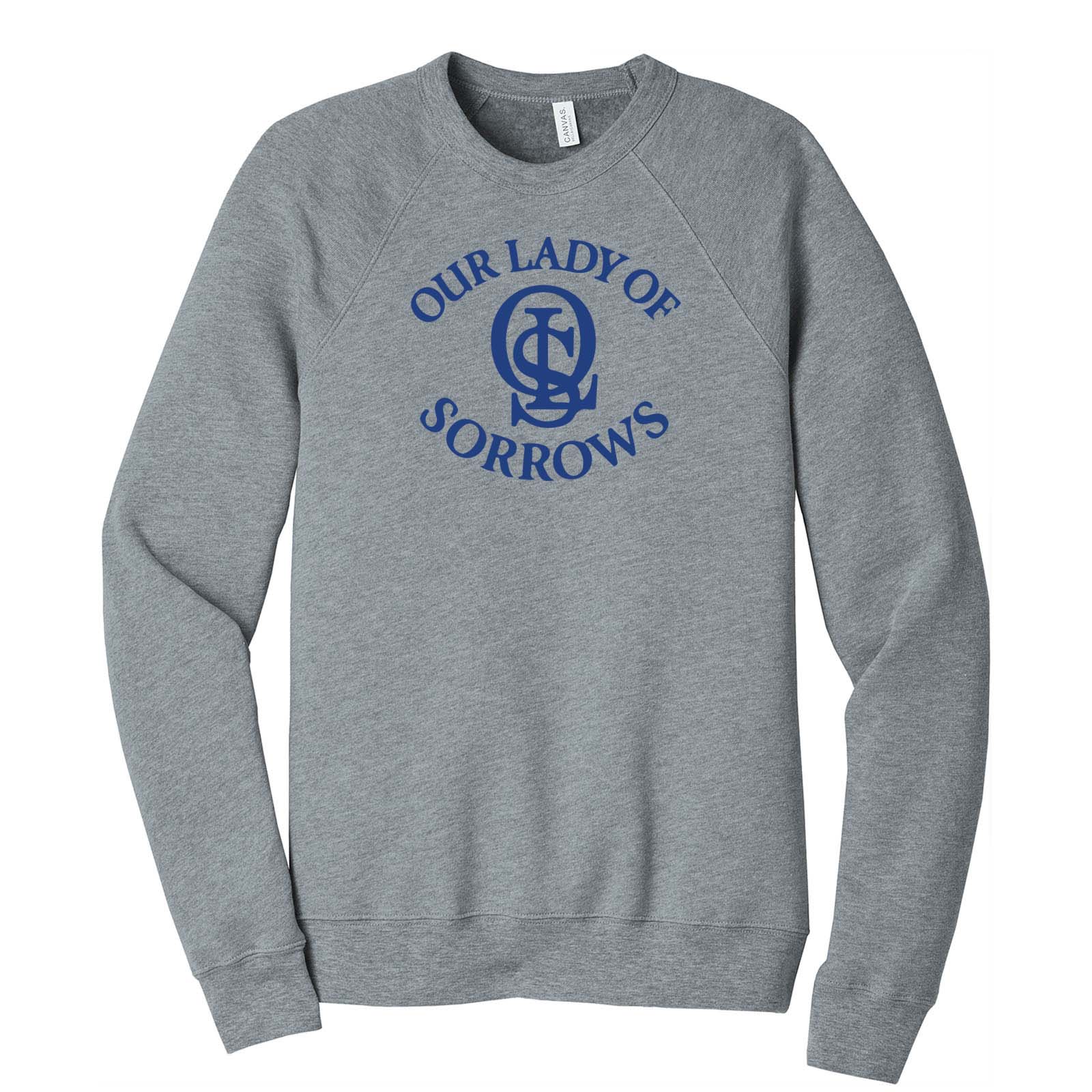 OLS Bella + Canvas Unisex Cotton/Polyester Fleece Raglan Crewneck Sweatshirt Printed - Mato & Hash