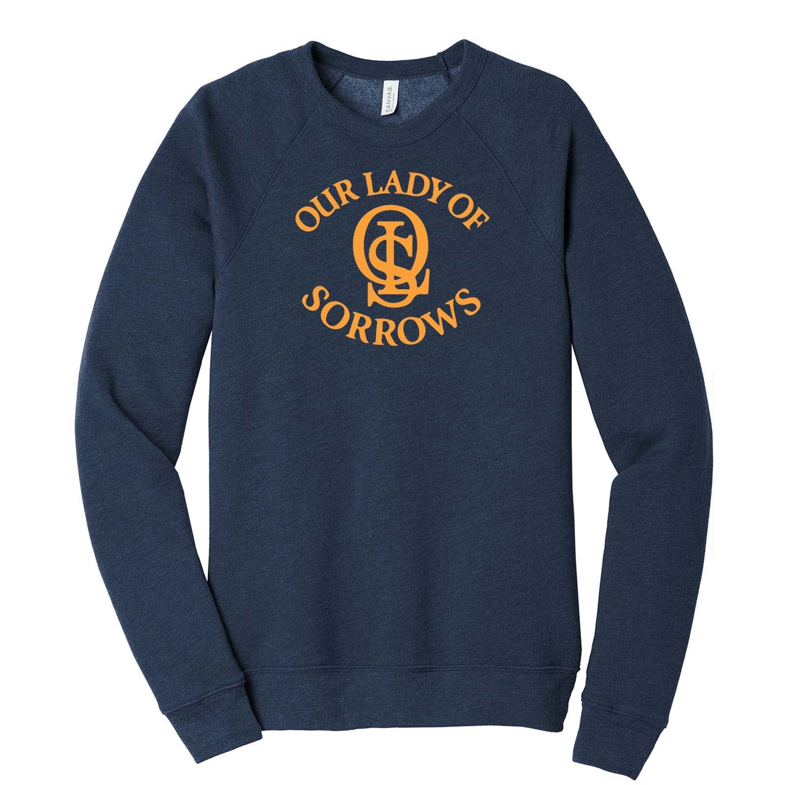 OLS Bella + Canvas Unisex Cotton/Polyester Fleece Raglan Crewneck Sweatshirt Printed - Mato & Hash