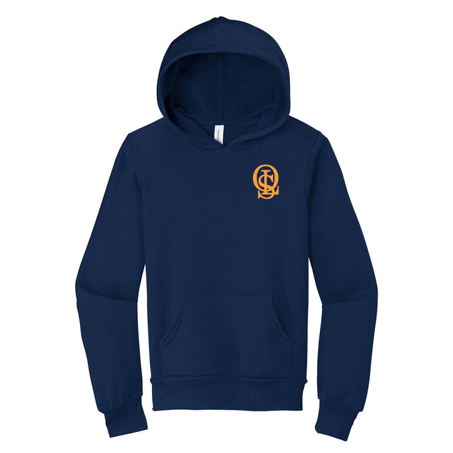 OLS Logo Embroidered Bella + Canvas Youth Cotton/Polyester Fleece Hoodie