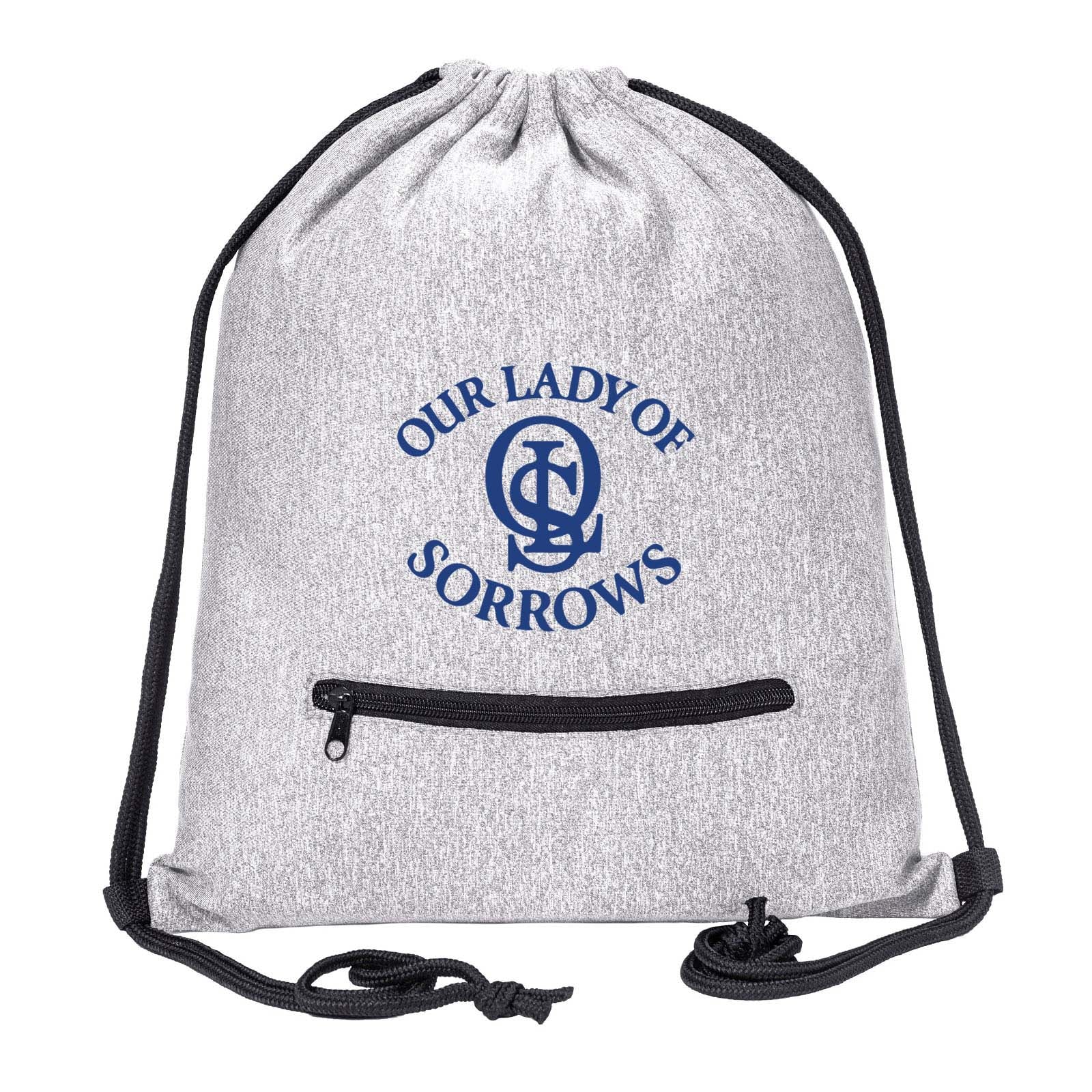 OLS Drawstring Bag w/ Zipper Pocket Printed - Mato & Hash