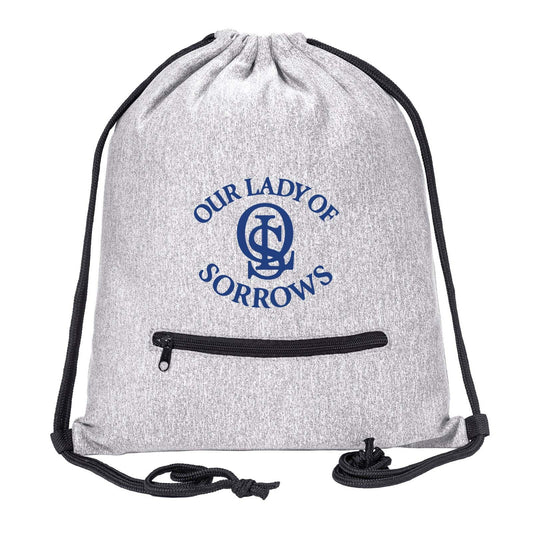 OLS Drawstring Bag w/ Zipper Pocket Printed - Mato & Hash