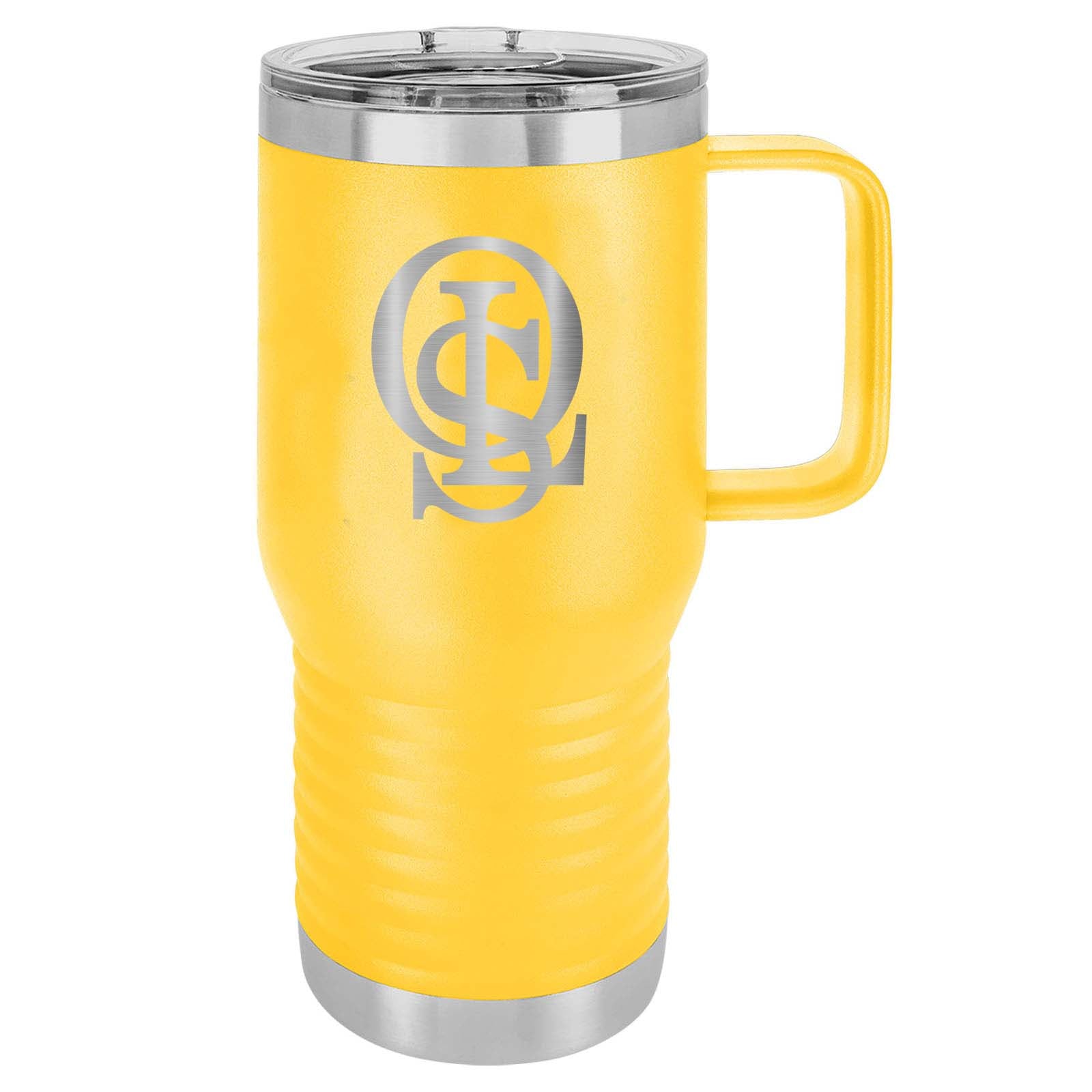 OLS Laser Engraved 20oz Travel Tumbler with Handle - Mato & Hash