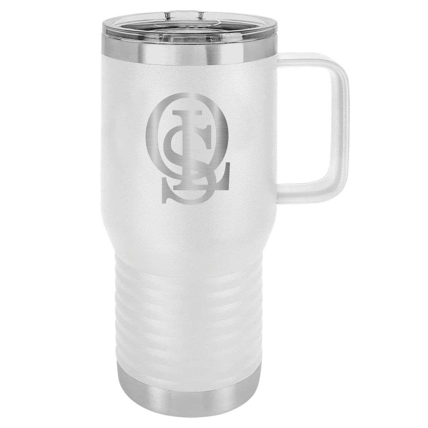 OLS Laser Engraved 20oz Travel Tumbler with Handle - Mato & Hash
