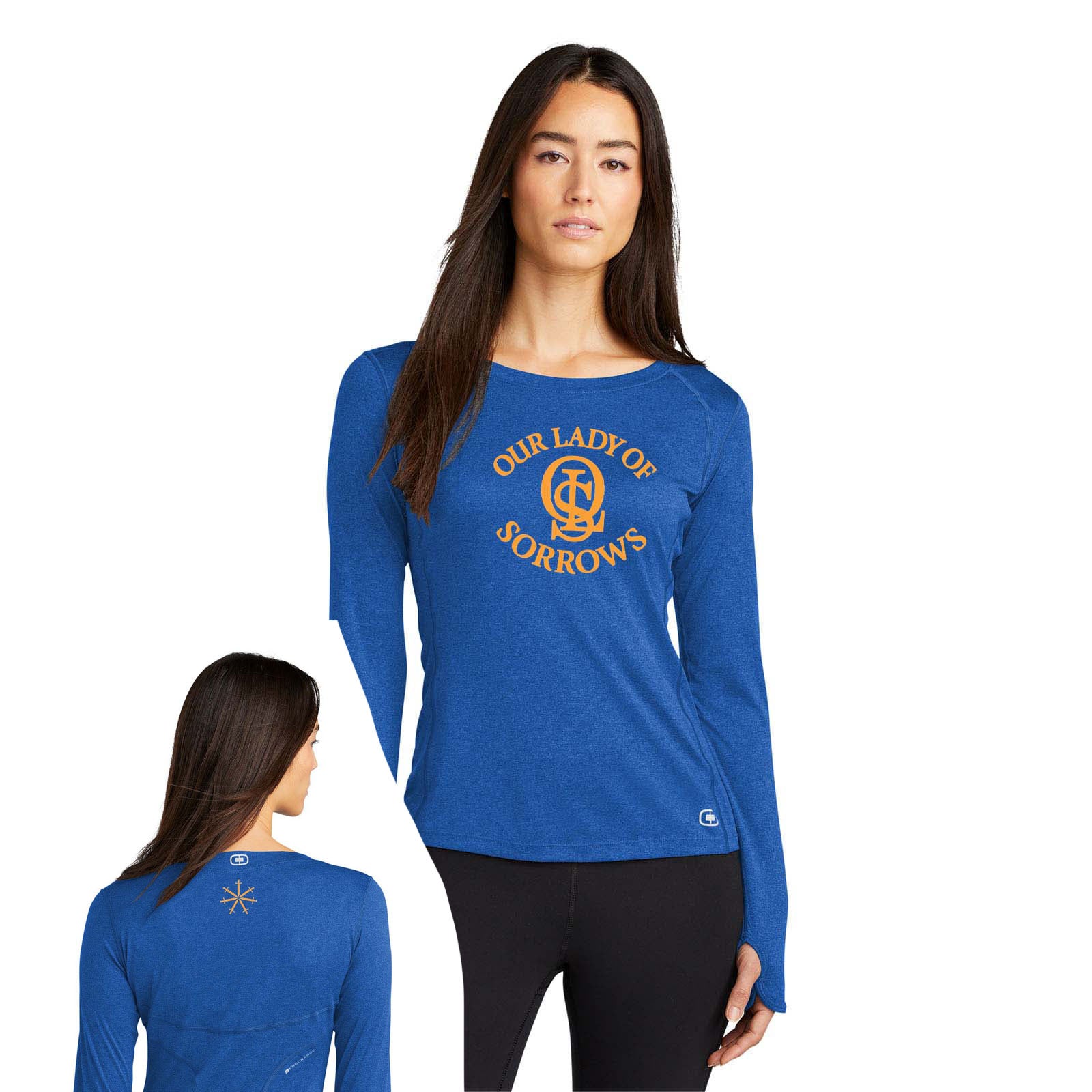 OLS OGIO® ENDURANCE Ladies Long Sleeve Pulse Crew Printed and Back Print - Mato & Hash