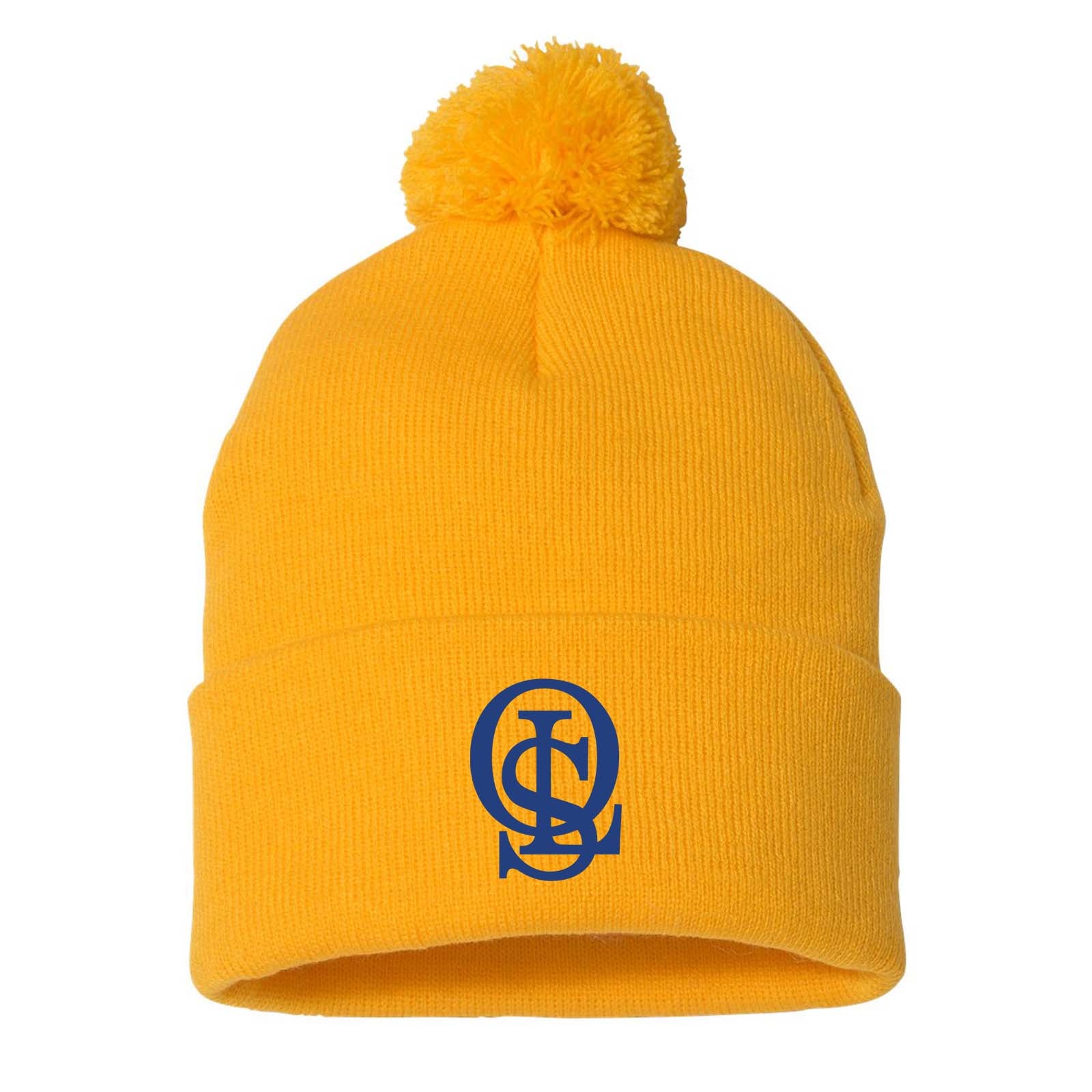 OLS Portsman Pom-Pom 12" Knit Beanie Embroidered - Mato & Hash