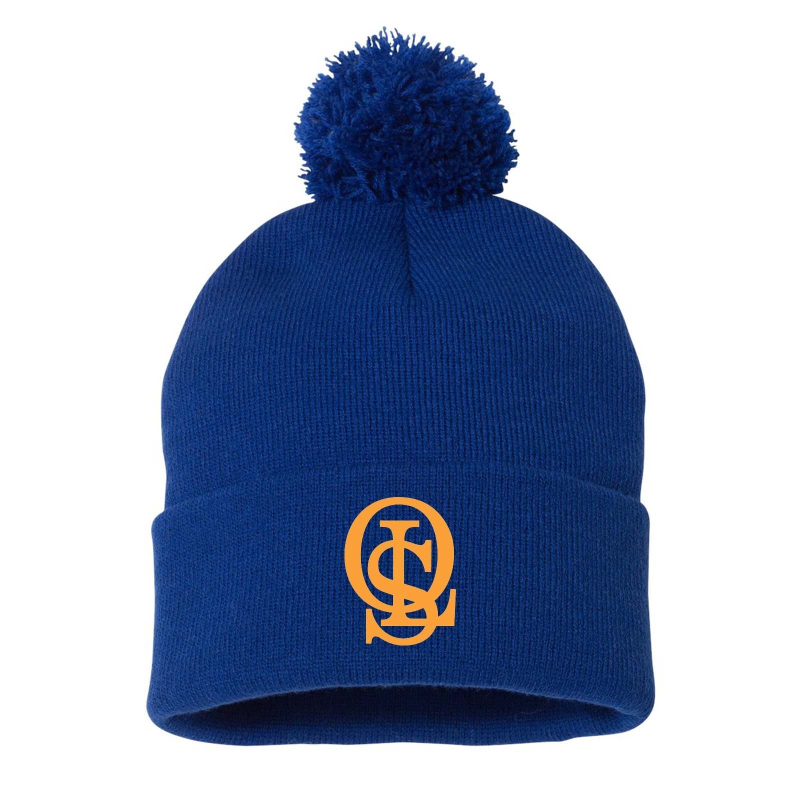 OLS Portsman Pom-Pom 12" Knit Beanie Embroidered - Mato & Hash