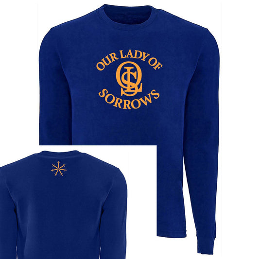 OLS Unisex Blended Long Sleeve T-Shirt Chest Print and Back Print - Mato & Hash