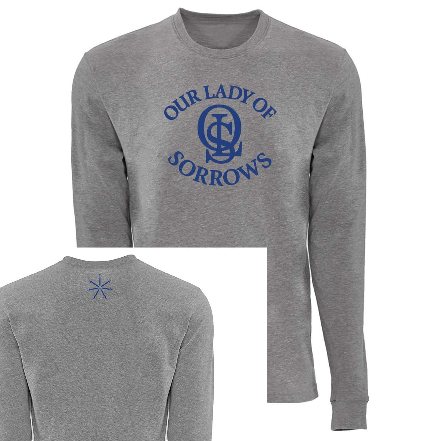 OLS Unisex Blended Long Sleeve T-Shirt Chest Print and Back Print - Mato & Hash