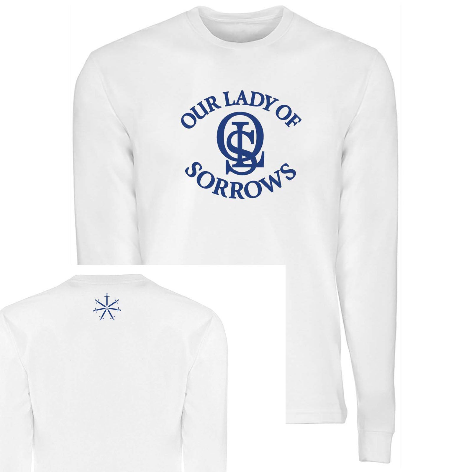 OLS Unisex Blended Long Sleeve T-Shirt Chest Print and Back Print - Mato & Hash