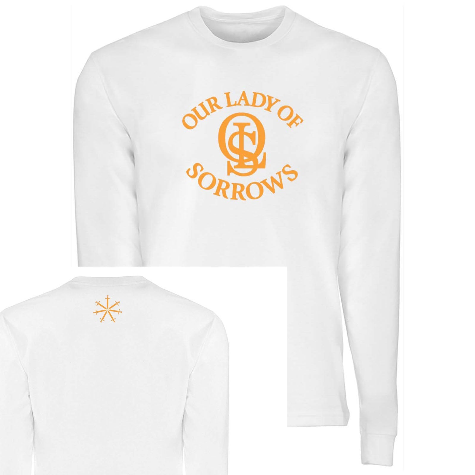 OLS Unisex Blended Long Sleeve T-Shirt Chest Print and Back Print - Mato & Hash