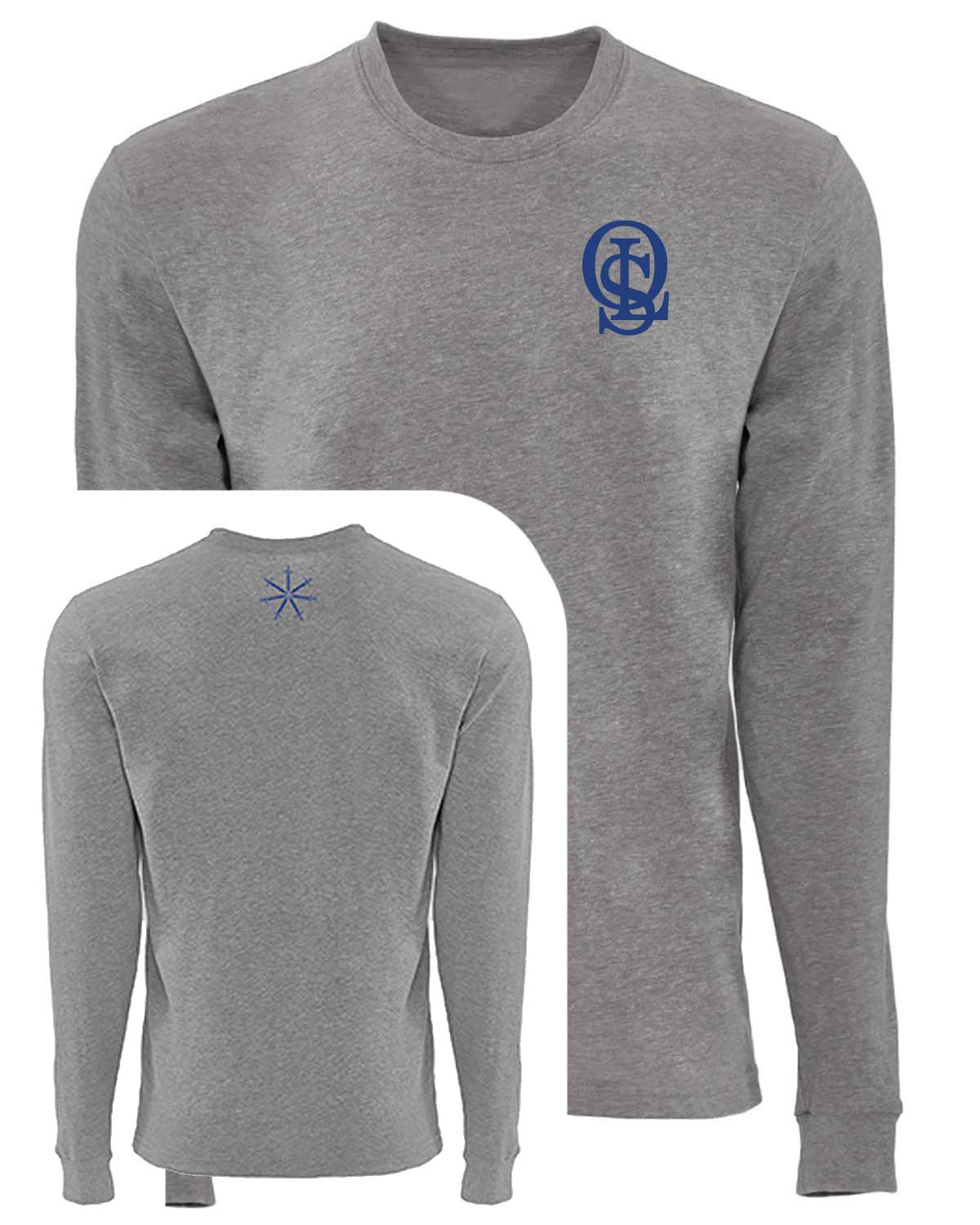 OLS Unisex Blended Long Sleeve T-Shirt Printed and Back Print - Mato & Hash