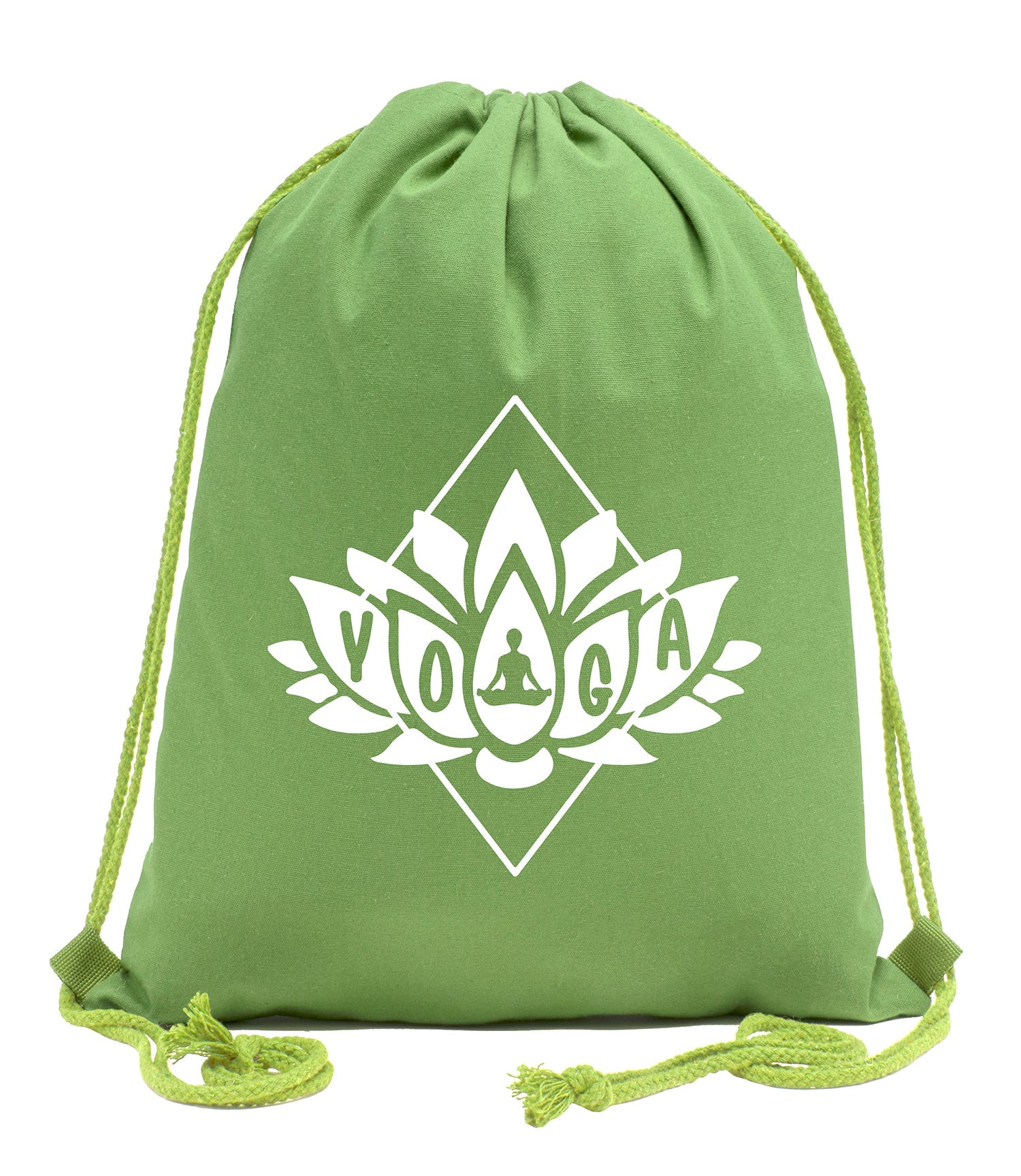Padmasana Lotus Flower Cotton Drawstring Bag - Mato & Hash