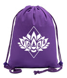 Padmasana Lotus Flower Cotton Drawstring Bag - Mato & Hash