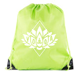 Padmasana Lotus Flower Polyester Drawstring Bag - Mato & Hash