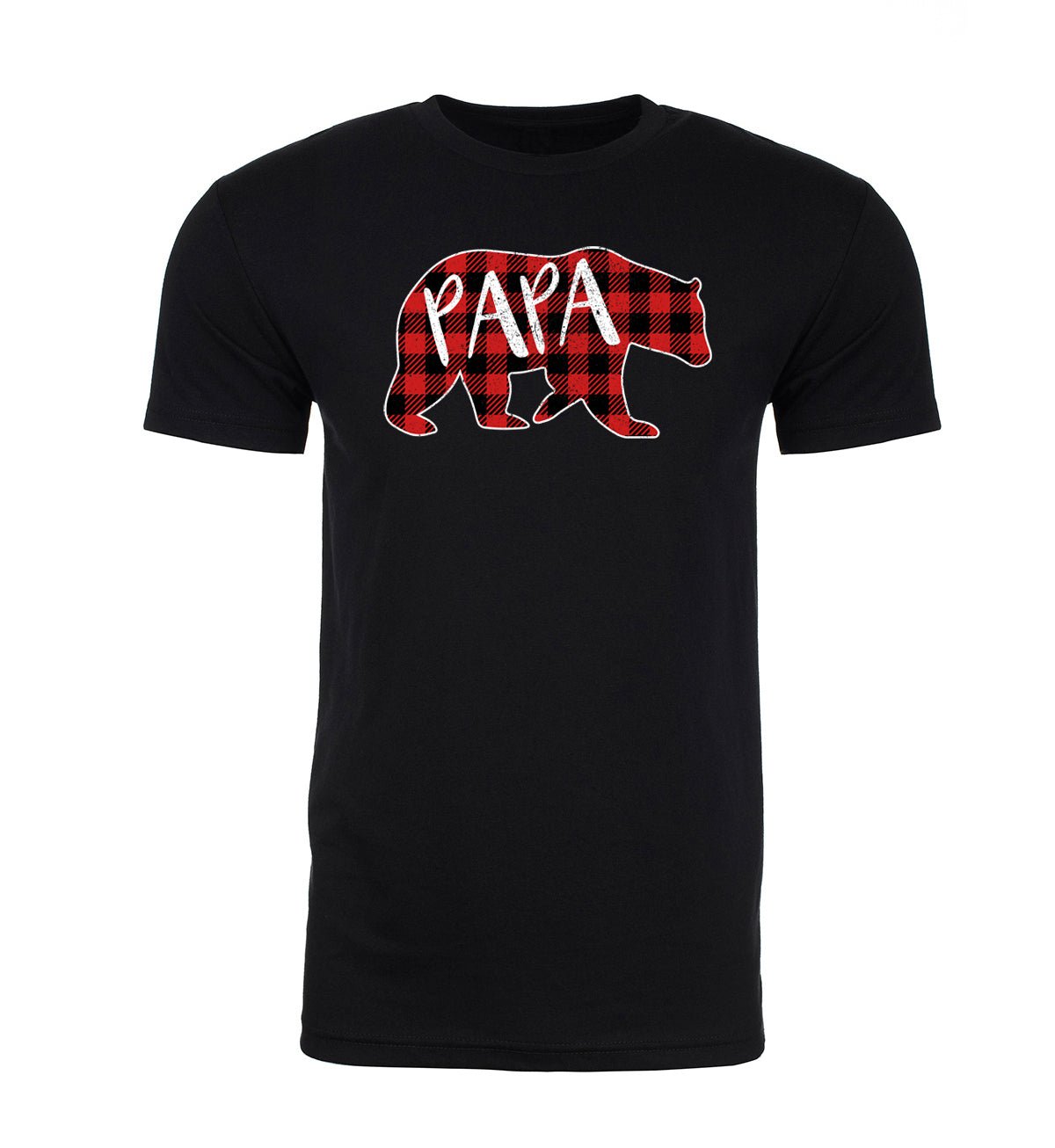 Papa Bear Buffalo Plaid Unisex T Shirts - Mato & Hash