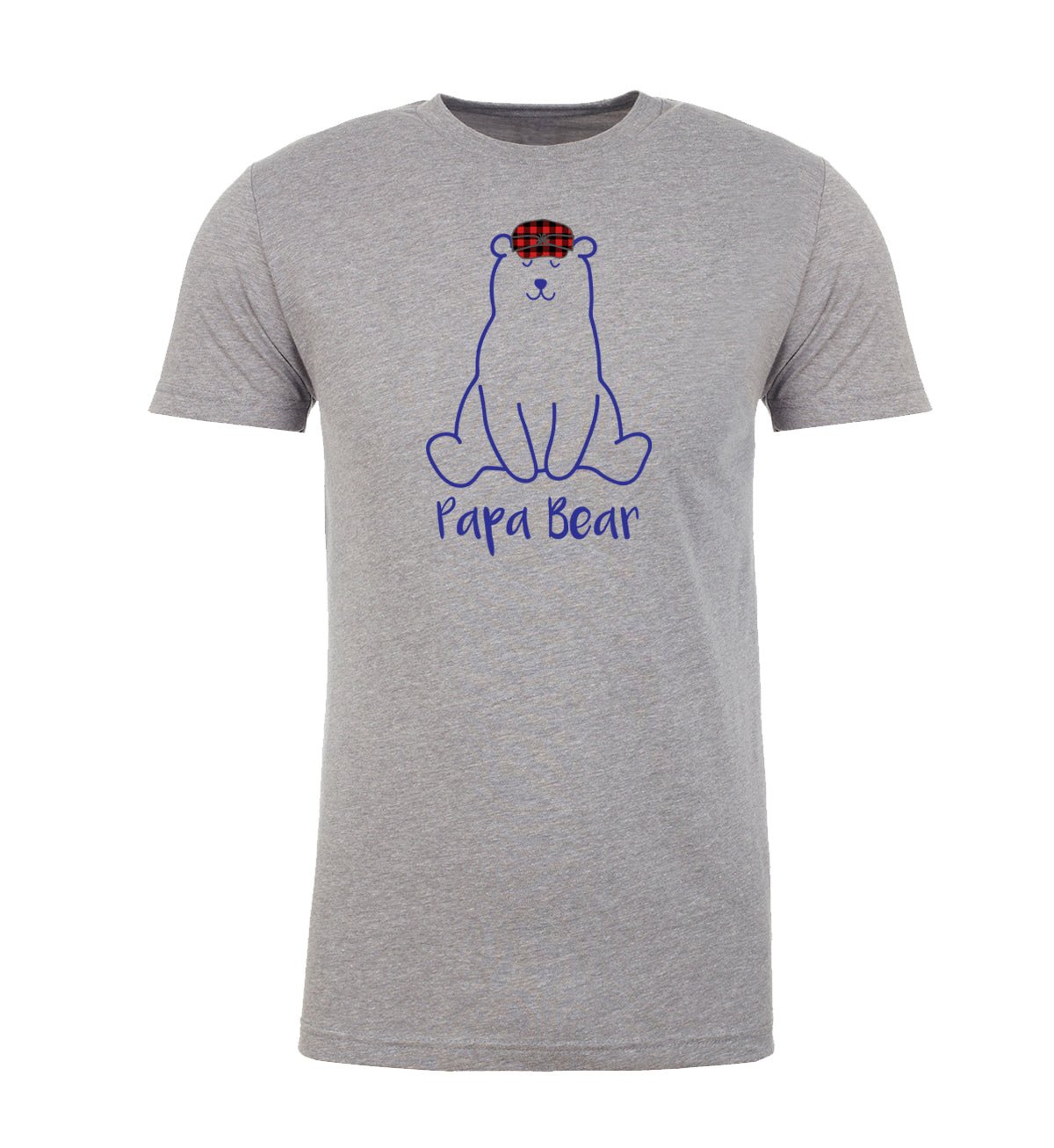 Papa Bear W/ Buffalo Plaid Hat Unisex T Shirts - Mato & Hash