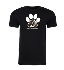 Paw Print + Custom Dog Picture & Name Unisex T Shirts - Mato & Hash