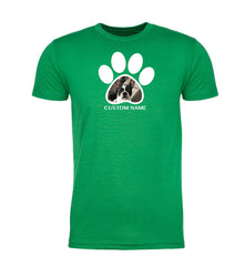 Paw Print + Custom Dog Picture & Name Unisex T Shirts - Mato & Hash
