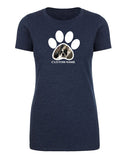 Paw Print + Custom Dog Picture & Name Womens T Shirts - Mato & Hash