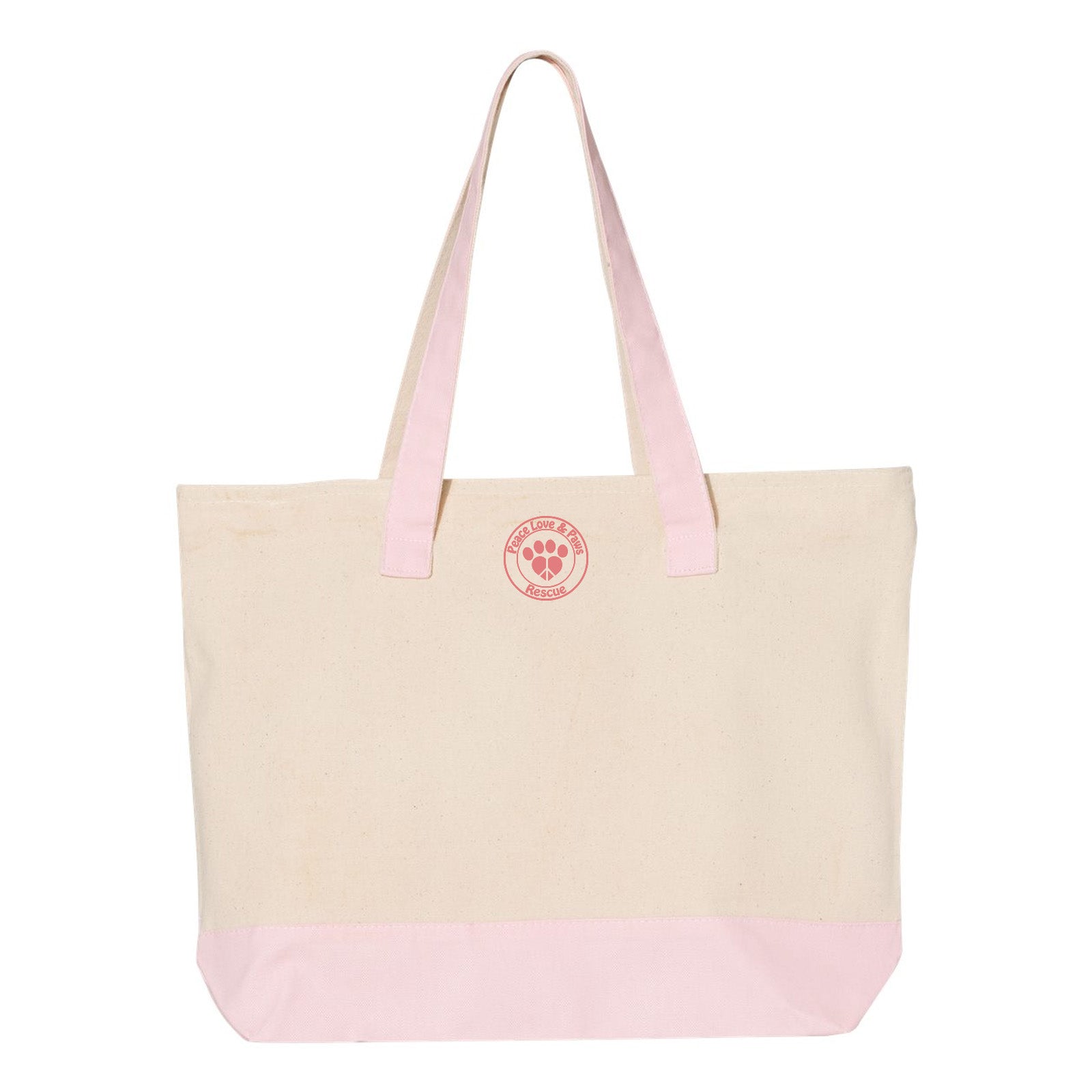 Peace Love and Paws Rescue My Pet is My Valentine Q-Tees 19L Zippered Tote - Mato & Hash