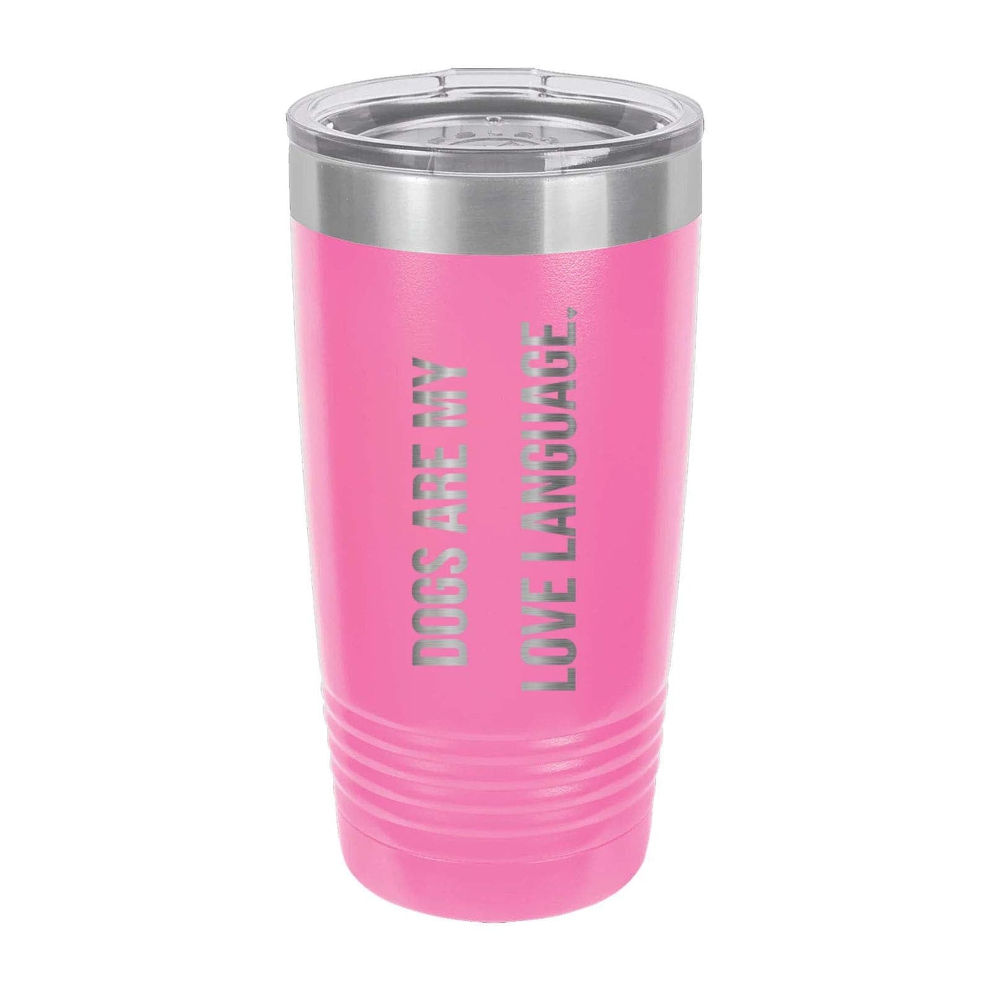 Peace Love & Paws Rescue Cats & Dogs Are My Love Language Laser Engraved Matte Tumbler 20 oz. - Mato & Hash