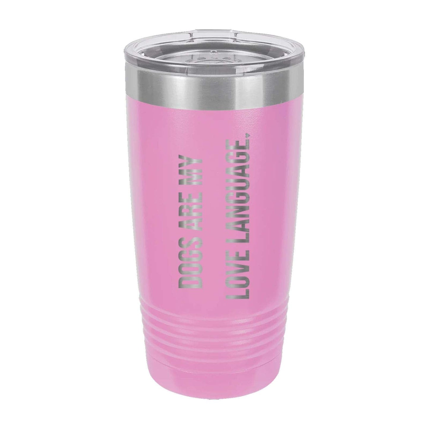 Peace Love & Paws Rescue Cats & Dogs Are My Love Language Laser Engraved Matte Tumbler 20 oz. - Mato & Hash