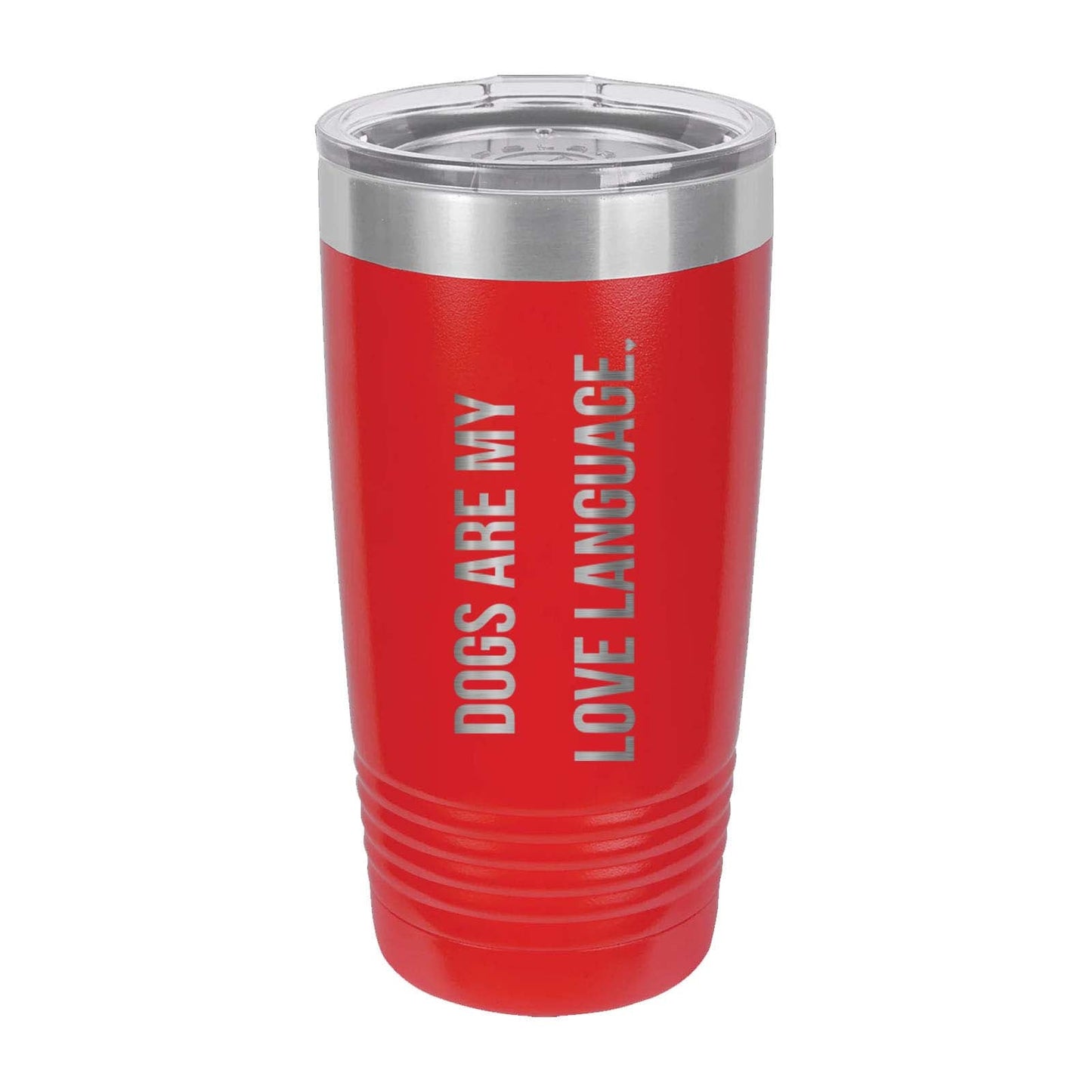 Peace Love & Paws Rescue Cats & Dogs Are My Love Language Laser Engraved Matte Tumbler 20 oz. - Mato & Hash