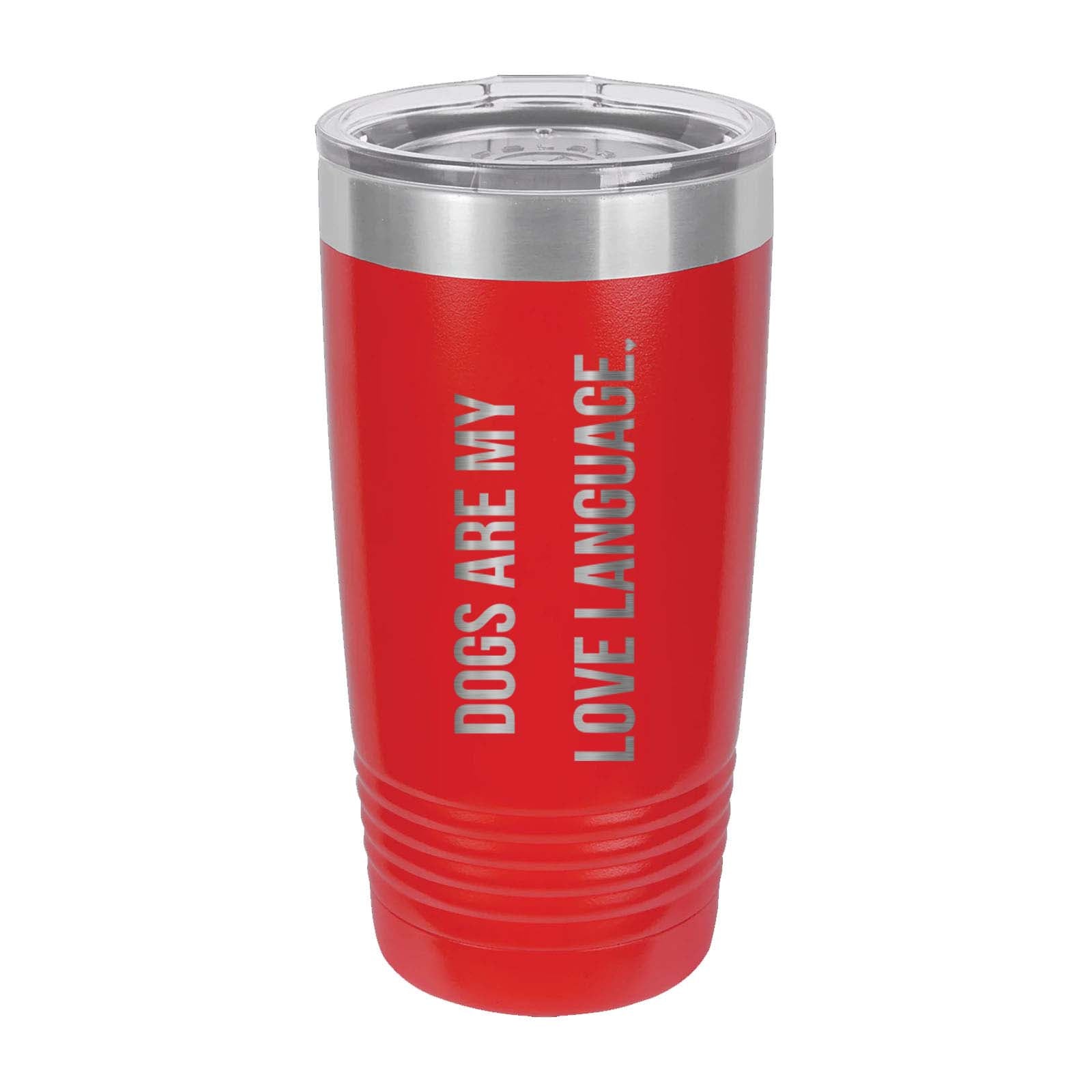 Peace Love & Paws Rescue Cats & Dogs Are My Love Language Laser Engraved Matte Tumbler 20 oz. - Mato & Hash