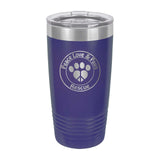 Peace Love & Paws Rescue Custom Engraved Matte Tumbler 20 oz. - Mato & Hash