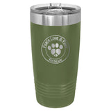 Peace Love & Paws Rescue Custom Engraved Matte Tumbler 20 oz. - Mato & Hash