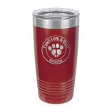 Peace Love & Paws Rescue Custom Engraved Matte Tumbler 20 oz. - Mato & Hash