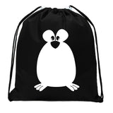 Penguin Mini Polyester Drawstring Bag