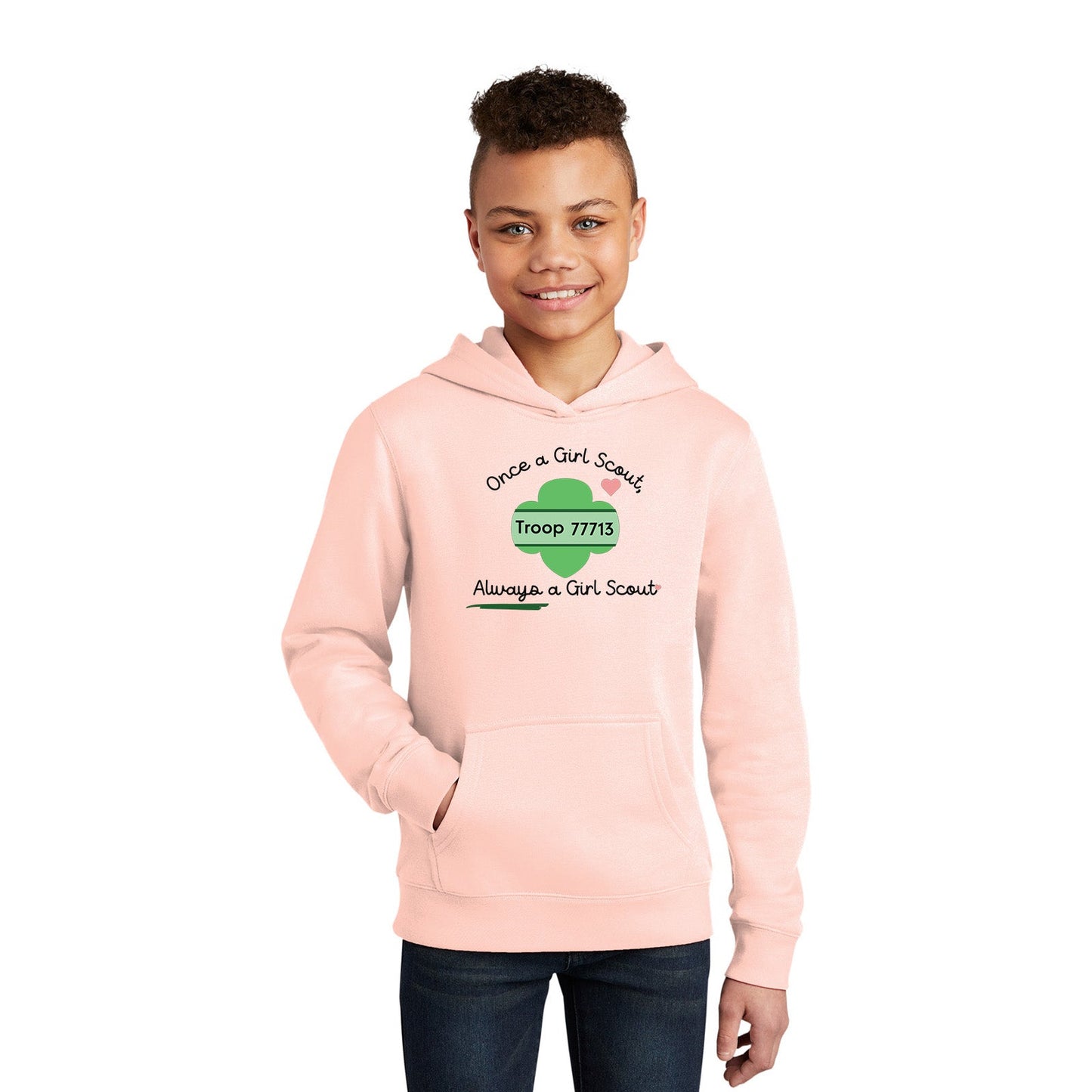 Pink Girl Scout Troop 77713 Hoodie (Shipping in USA) - Mato & Hash
