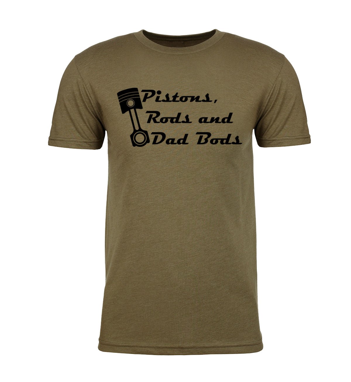 Pistons, Rods and Dad Bods - Classic Car Text - Unisex T Shirts - Mato & Hash