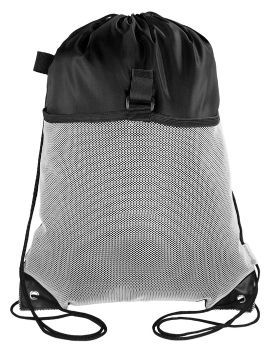 Polyester Drawstring Bag w/ Mesh Pocket - Mato & Hash
