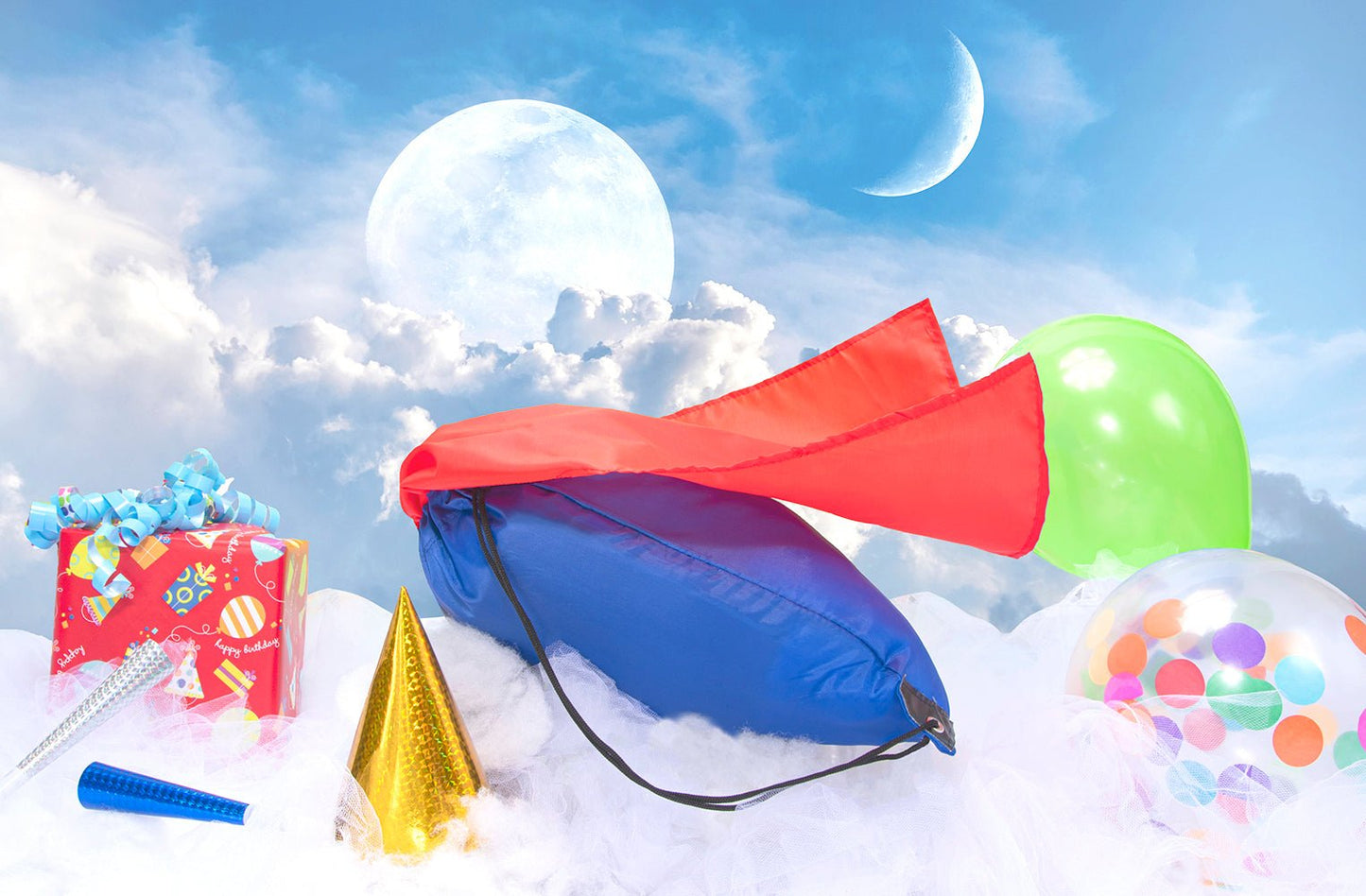 Polyester Drawstring Cape Bag - Full Color DTF Tranfer - Mato & Hash