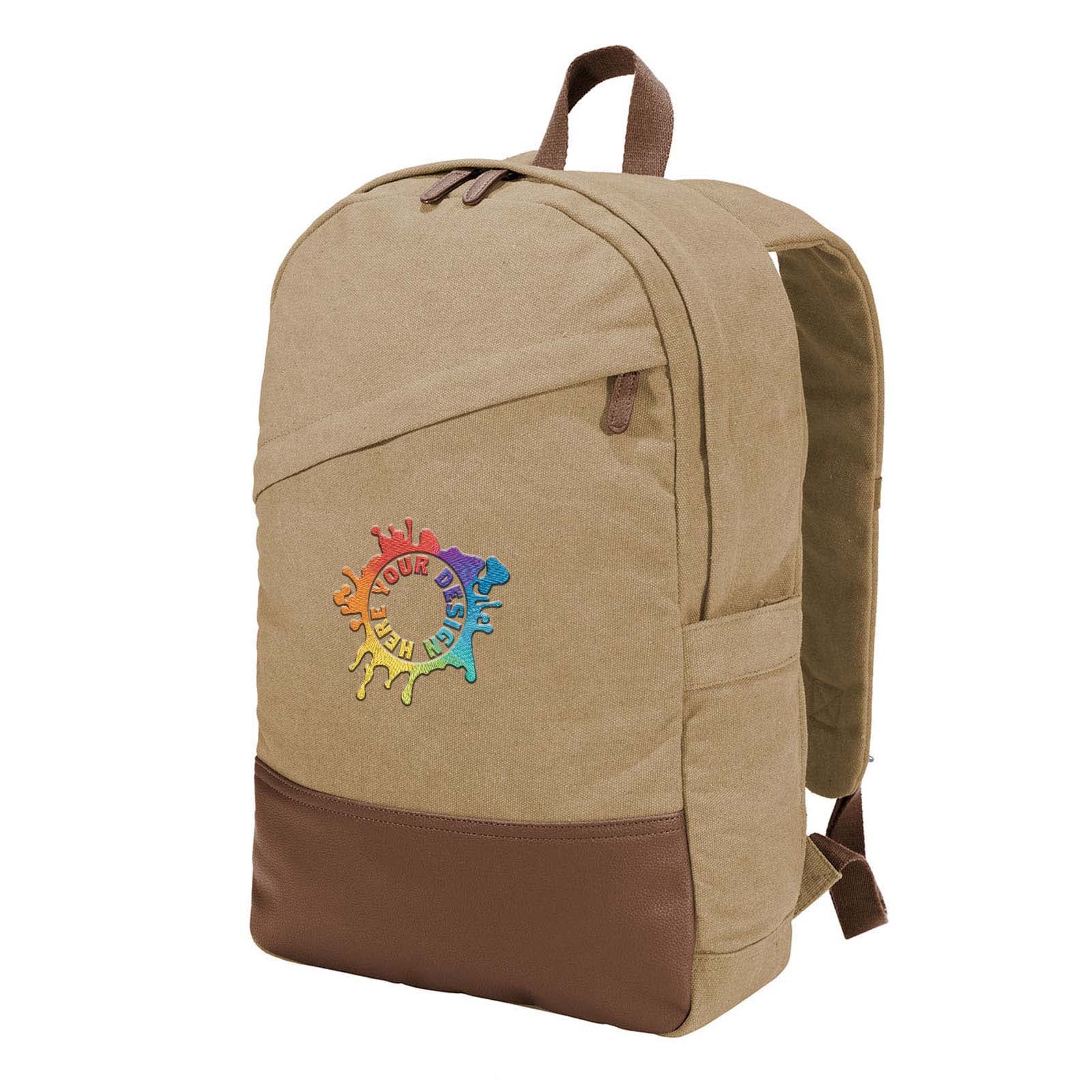 Port Authority ® Cotton Canvas Backpack Embroidery - Mato & Hash