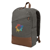Port Authority ® Cotton Canvas Backpack Embroidery