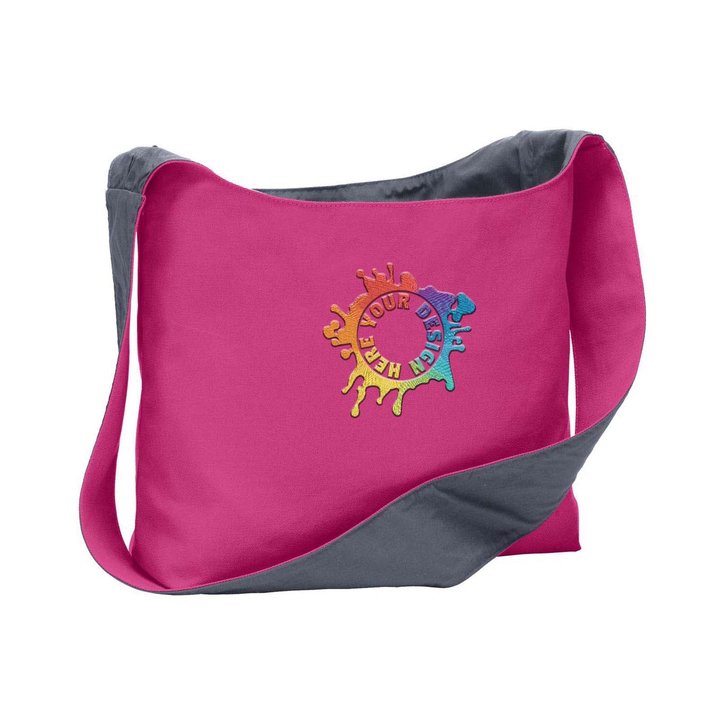 Port Authority® Cotton Canvas Sling Bag Embroidery - Mato & Hash
