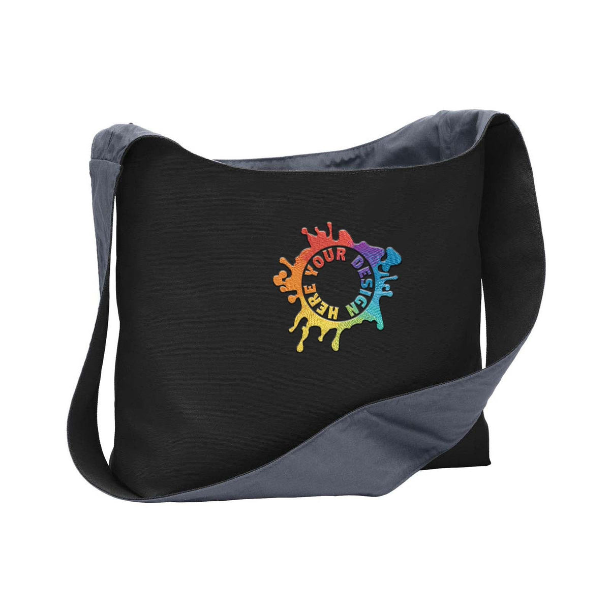 Port Authority® Cotton Canvas Sling Bag Embroidery - Mato & Hash