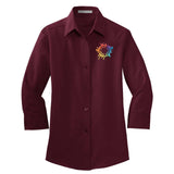 Port Authority® Ladies 3/4-Sleeve Easy Care Shirt Embroidery