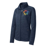 Port Authority® Ladies Digi Stripe Fleece Jacket Embroidery - Mato & Hash