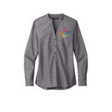 Port Authority® Ladies Long Sleeve Chambray Easy Care Shirt Embroidery