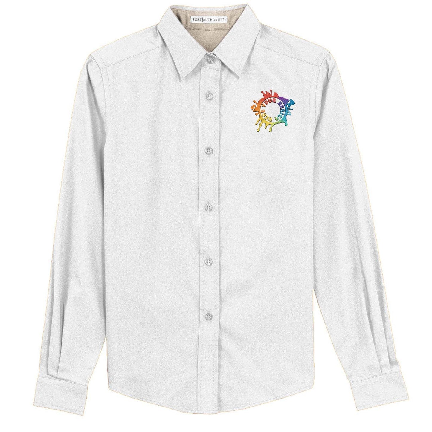 Port Authority® Ladies Long Sleeve Easy Care Shirt Embroidery - Mato & Hash