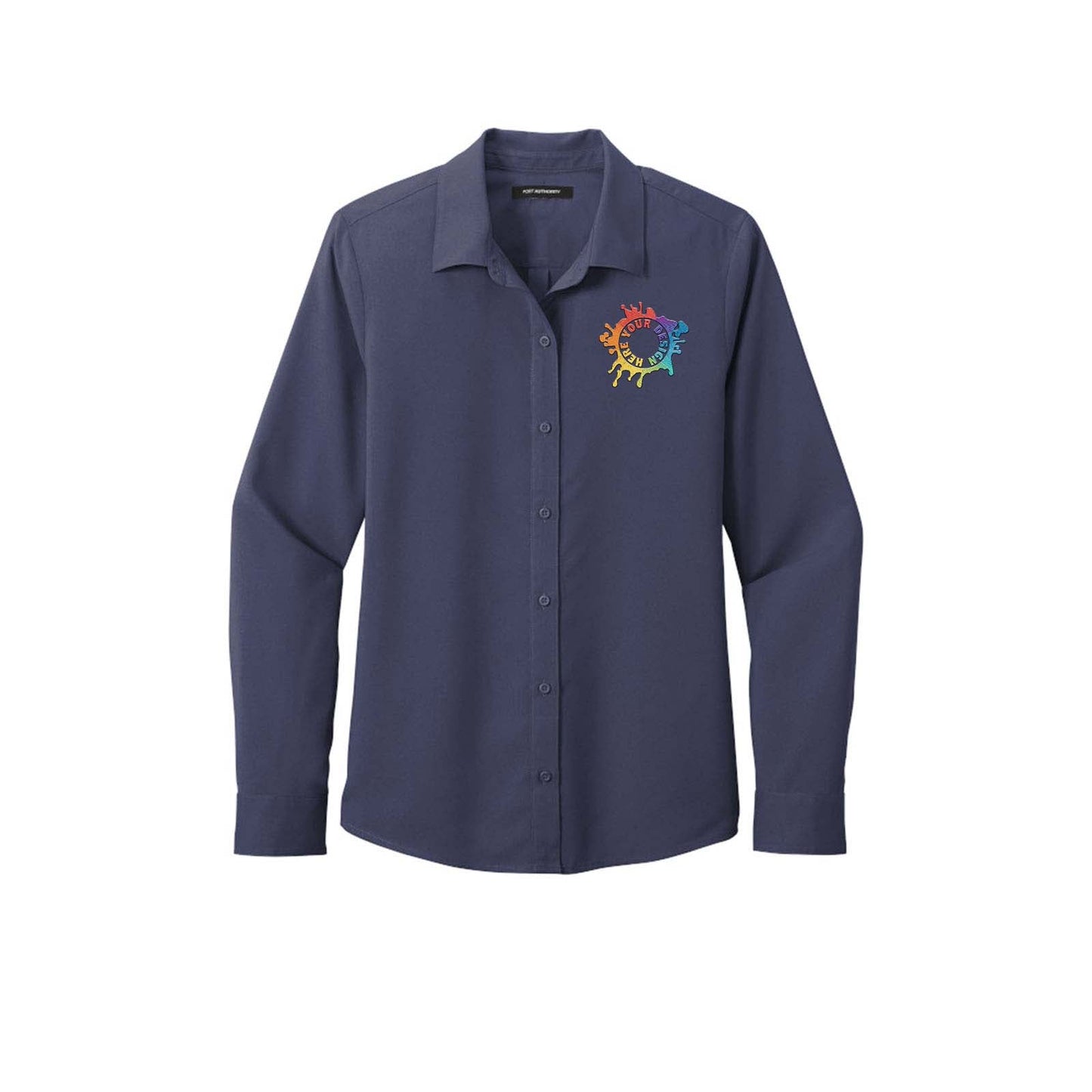 Port Authority ® Ladies Long Sleeve Performance Staff Shirt Embroidery - Mato & Hash