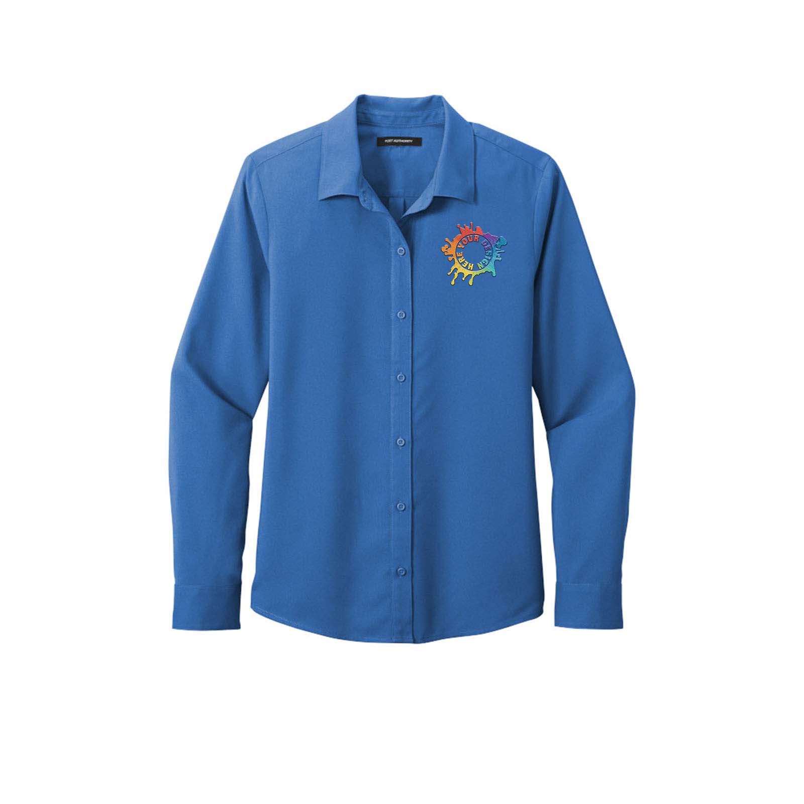Port Authority ® Ladies Long Sleeve Performance Staff Shirt Embroidery - Mato & Hash