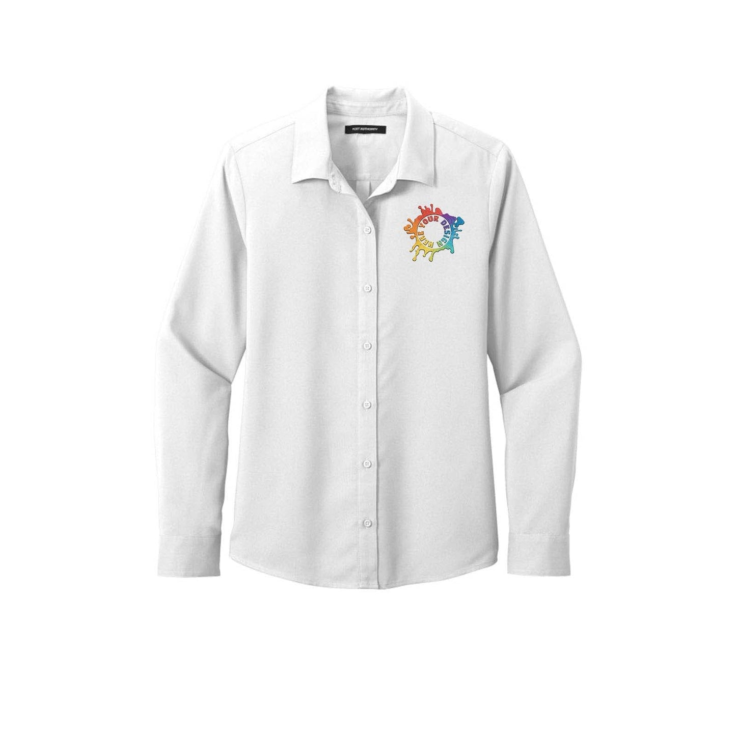 Port Authority ® Ladies Long Sleeve Performance Staff Shirt Embroidery - Mato & Hash