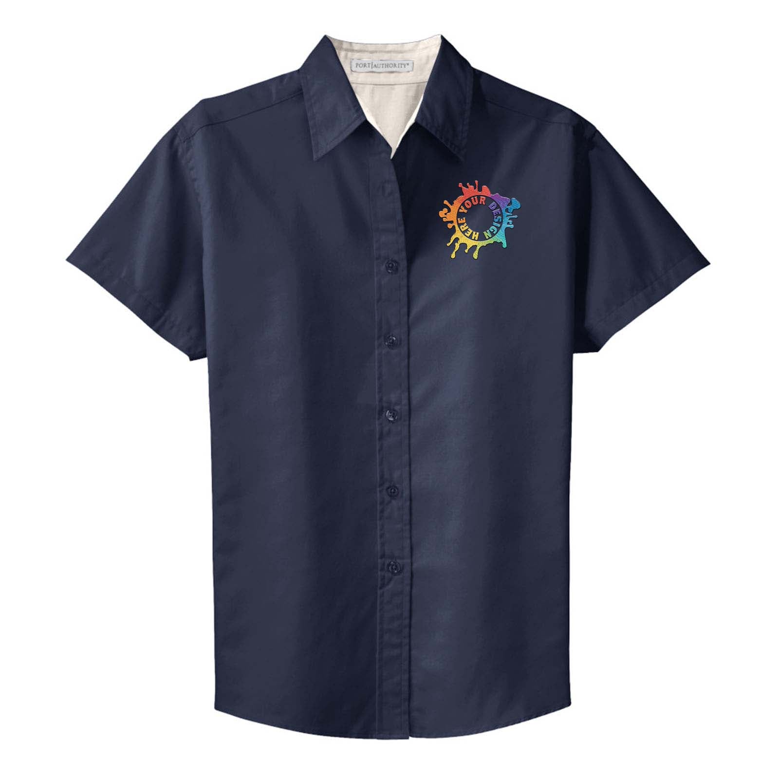 Port Authority® Ladies Short Sleeve Easy Care Shirt Embroidery - Mato & Hash