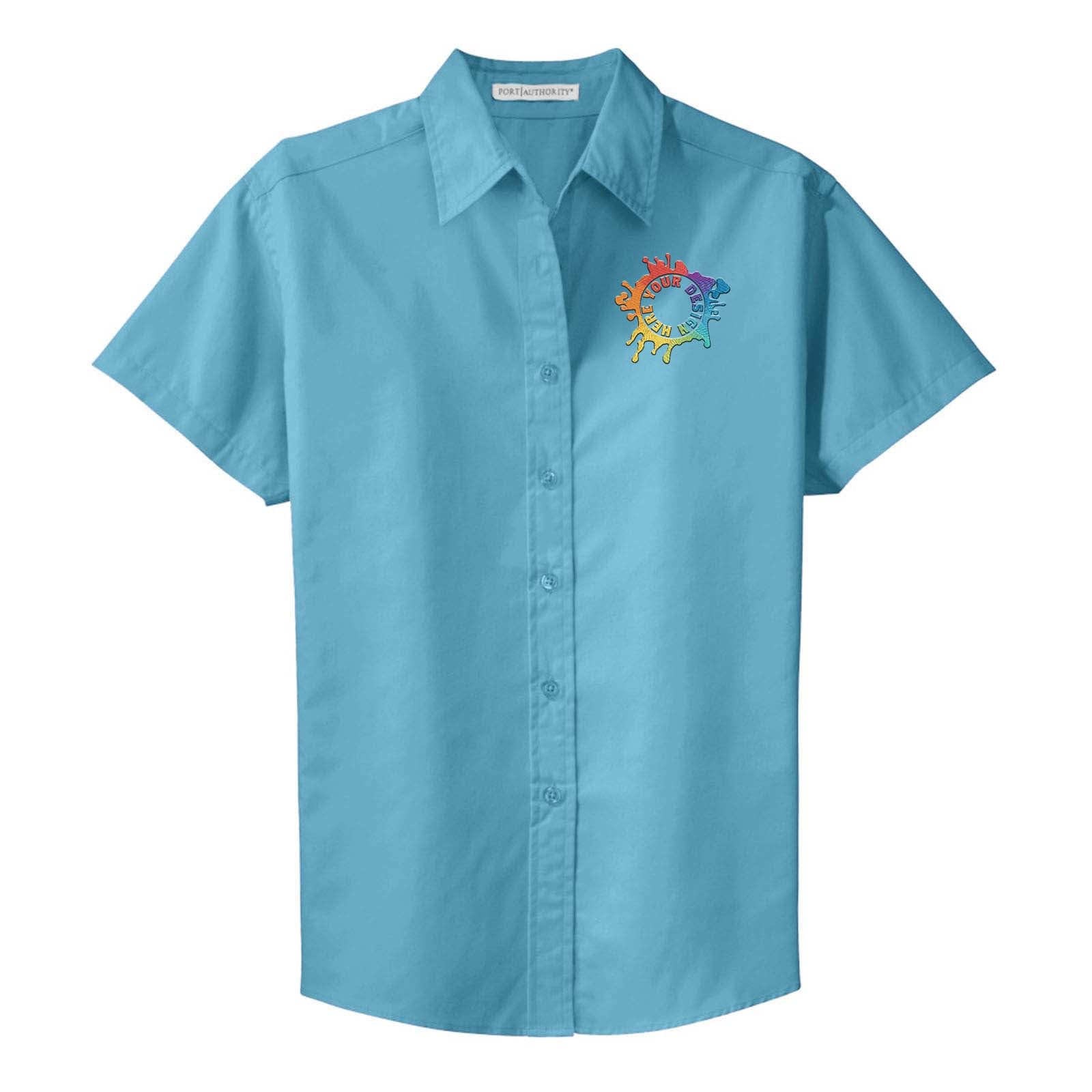 Port Authority® Ladies Short Sleeve Easy Care Shirt Embroidery - Mato & Hash