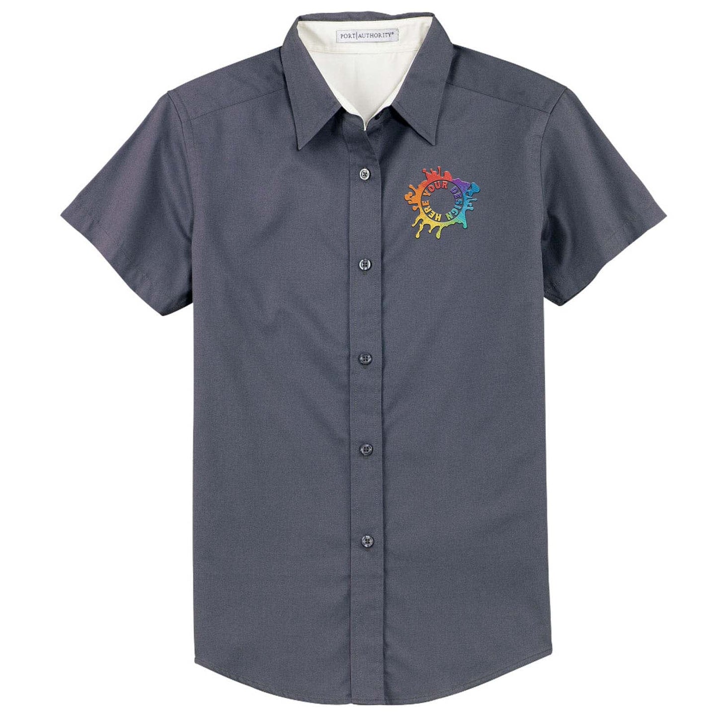 Port Authority® Ladies Short Sleeve Easy Care Shirt Embroidery - Mato & Hash